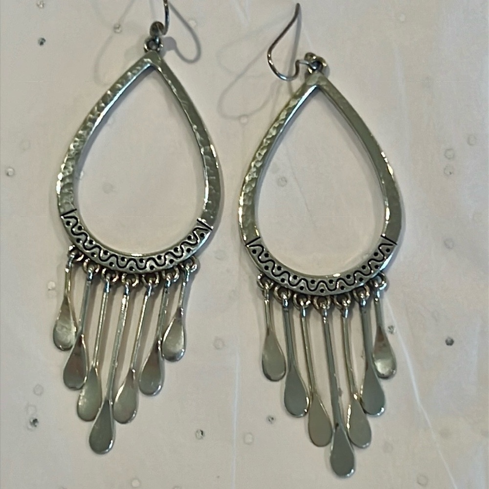Brighton Elegant Silver Teardrop Earrings - Picture 2 of 2
